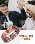 Jecanori Men's 3X Copper Magnetic Bracelet with Tool