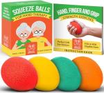 Squeeze Balls for Senior Hand Therapy - Set of 4