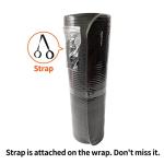 Extra Thick Yoga Mat with Carrying Strap, Black