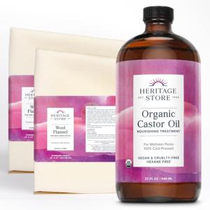 Organic Castor Oil Pack Kit for Soothing Health