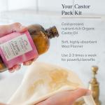Organic Castor Oil Pack Kit for Soothing Health