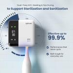 UV Toothbrush Sanitizer with LED Clock Display