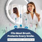 UV Toothbrush Sanitizer with LED Clock Display