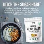 Organic Monk Fruit Extract, Zero-Calorie Sweetener 5 oz