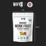 Organic Monk Fruit Extract, Zero-Calorie Sweetener 5 oz