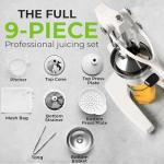 Zulay Kitchen 9-in-1 Heavy-Duty Manual Juicer
