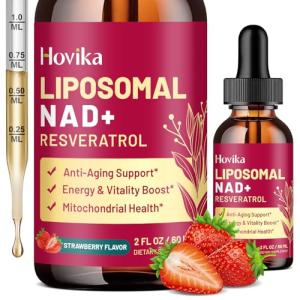 NAD+ Liquid Drops with Resveratrol - Strawberry Flavor