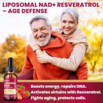 NAD+ Liquid Drops with Resveratrol - Strawberry Flavor
