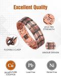 Jecanori Men's 3X Copper Magnetic Bracelet with Tool