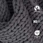 Hand-Knit Cotton Weighted Blanket - Asteroid Grey