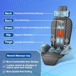 Heated Back Massager Pad with Vibration & Traction