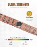 Jecanori Men's 3X Copper Magnetic Bracelet with Tool