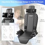 Heated Back Massager Pad with Vibration & Traction
