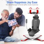 Heated Back Massager Pad with Vibration & Traction