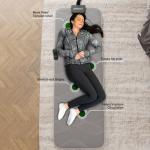 GhostBed Massage Mat with Gel Memory Foam