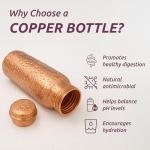 Pure Copper Water Bottle - 34 Oz, Leak-Proof