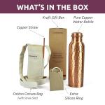 Pure Copper Water Bottle - 34 Oz, Leak-Proof
