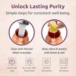 Pure Copper Water Bottle - 34 Oz, Leak-Proof