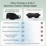Bluetooth Sleep Mask with Cooling Gel and Headphones