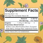 Organic Respiratory Health Drops with Mullein & Elderberry