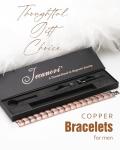 Jecanori Men's 3X Copper Magnetic Bracelet with Tool