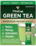 VitaCup Instant Green Tea Packets for Energy