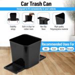 Car Trash Can with Free Stability Flaps, Black