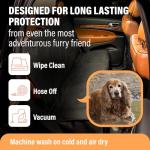 Active Pets Orange Dog Car Seat Cover - Waterproof and Universal Fit