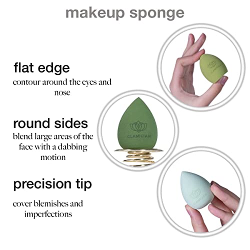 Vegan Makeup Blender Set - 4 Sponges for Flawless Application