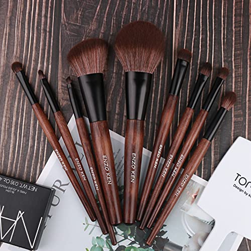 Luxury ENZO KEN Natural Hair Makeup Brush Set