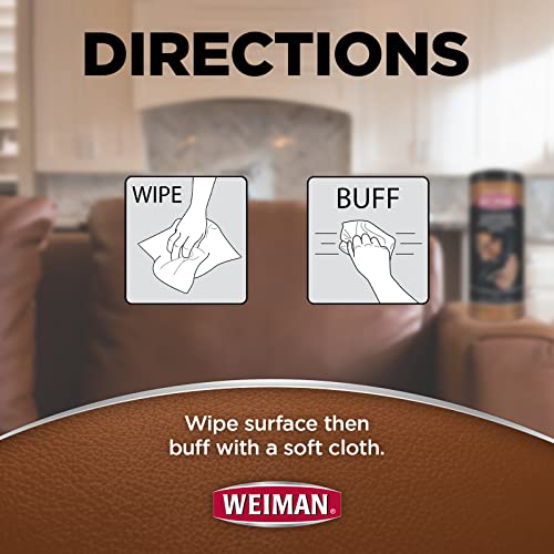 Weiman Leather Cleaner & Conditioner Wipes, 30 Count