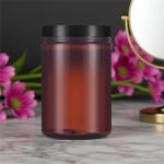 25 oz Large Refillable Amber Pet Jar - 6 Pack