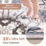 Navy Blue & Gold Soft Non-Slip Area Rug 5x7