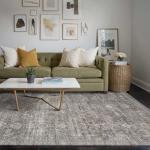 Grey Washable Non-Slip 5x7 Area Rug