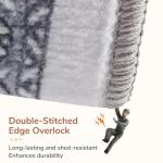 Navy Blue & Gold Soft Non-Slip Area Rug 5x7