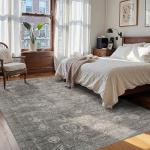 Grey Washable Non-Slip 5x7 Area Rug