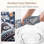 Navy Blue & Gold Soft Non-Slip Area Rug 5x7