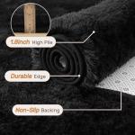Soft Black Area Rug for Pets and Kids