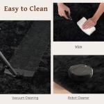 Soft Black Area Rug for Pets and Kids