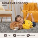 Grey Washable Non-Slip 5x7 Area Rug