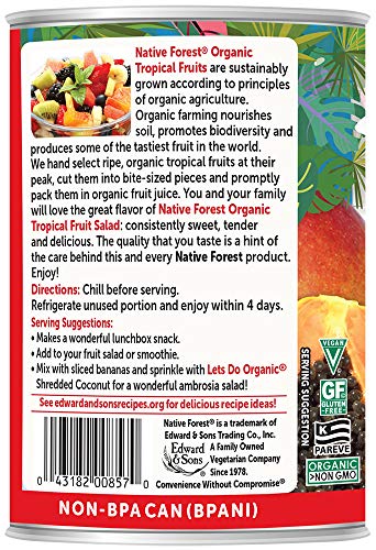 Organic Tropical Fruit Salad, 14-Ounce Cans - 6 Pack