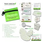 Tick-Tack-Toss Premium Tick Removal Kit for People and Pets, Crawling and Attached Tick Removal Tools, Travel Pouch, ID Card, Magnifying Glass, 32 Removal Pads (1)