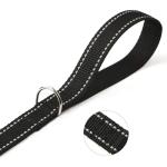 SUNNQ 2-Pack Reflective Leash 6ft - Nylon Leashes for Small, Medium, Large Dogs, Puppies, Cats - 6ft Training Leash with D Ring (Black, 1" X 6FT(2-Pack))