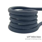 BTINESFUL 7ft Slip Lead Dog Leash, Strong Nylon Rope Leash, 1/4" Dog Training Lead for Small Medium Dogs, 14+ Colors (1/4" * 7 FT, Black)