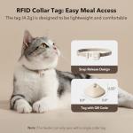 Bundle of PETLIBRO Upgraded RFID Automatic Cat Feeder, 2 Packs 5G Wi-Fi Automatic Pet Feeder, 3L Auto Cat Feeder App Control with Light Collar Tag + 2 Packs Safety Silicone Dog Food Mat