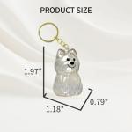 4 Pack Dog Hair Keychain | Set for pet - Keepsake Bottle to Preserve Fur | Memorial Gift for Pet, Pet Lover Accessory