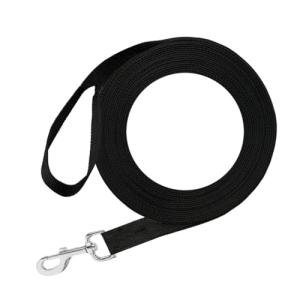 SunGrow Pet Training Leash, Heavy-Duty Polypropylene Walking Leash, 360-degree Swivel Hook, Dog/Puppy Obedience, Recall, Agility Lead, Leisure & Adventure Walking, Black, 6 feet x 0.8 inches
