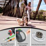 Wigzi - 2025 Edition - 2 Dog Retractable Leash – Featuring Our Incredible Silicone Gel Handle - No Tangle Engineering. Each Dog 50 lb up to 10 ft Distance. Lock and Unlock Easily. Reflective Webbing.
