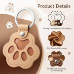 CDBUY Personalized Pet Memorial Gifts for Dogs - Custom Name Paw-Shaped Leather Keychain to Hold Fur or Hair, Refillable Keepsake Charm for Bag, Purse or Keys (Style-B)