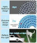 Mycicy 2/3/4/6/10 Foot Reflective Dog Leash Strong Nylon Rope Braided Heavy Duty for Large and Medium Small Dogs Walking Training Leads (Sky Blue, 3ft * 1/2")